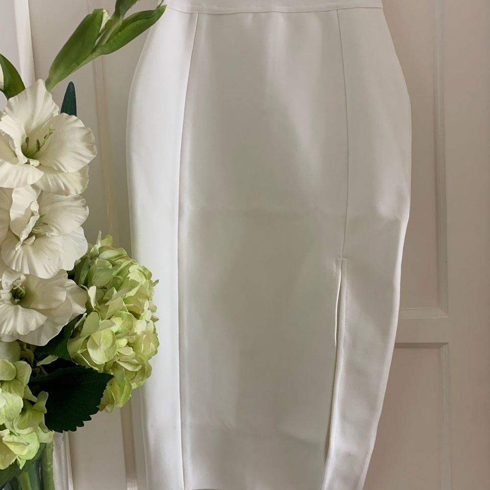 CO-ORD WHITE 2 PIECE TOP & SKIRT SET BANDAGE DRESS - Picture 13 of 15